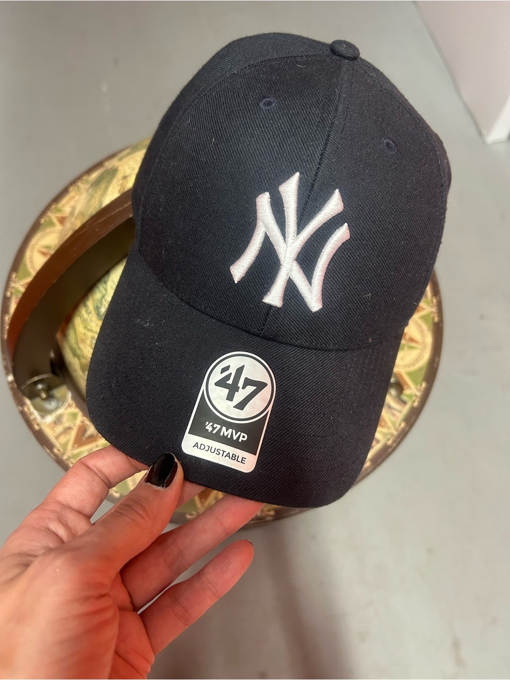 NY Yankees ‘47 Brand Cap in black official merch hat